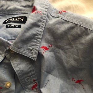 CHAPS Flamingo Button Down